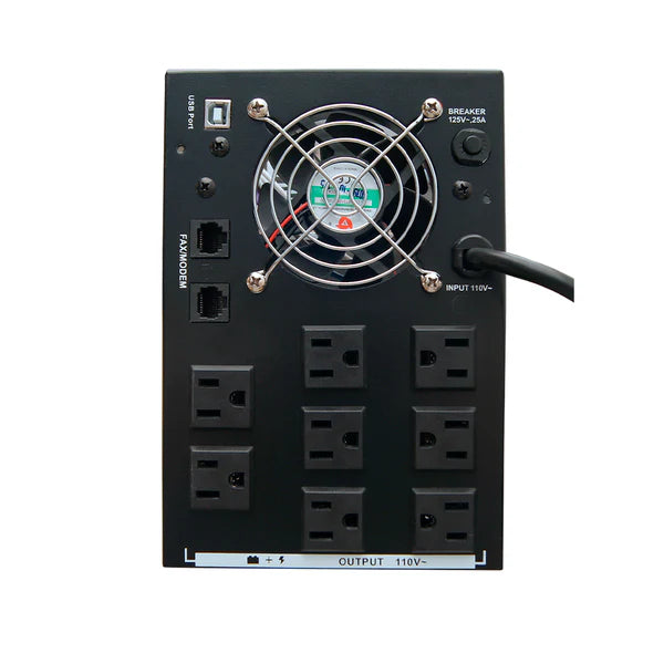 No Break Ups Vica S3000 3000va/1800w 8 Tomas Reguladas Y Respaldadas Nema 5-15r, Rj45, Pantalla Lcd 3 AÑos De Garantia