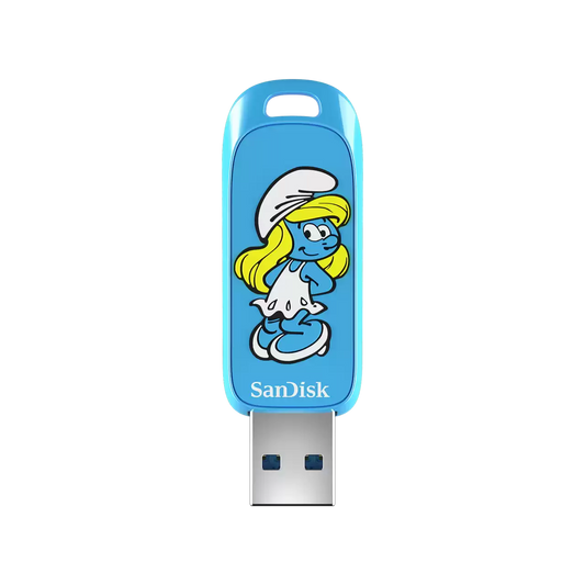 Memoria Sandisk 256gb Usb 3.2 Smurfs Pitufina Lectura 130mb/s Sdczis-256g-g46