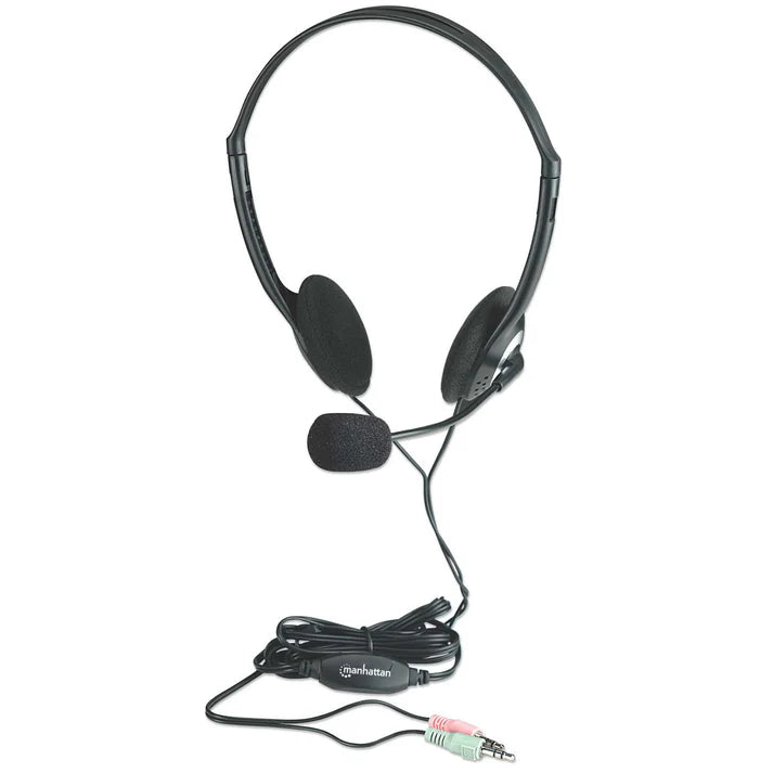 Audifono Diadema,manhattan,164429, C/microfono Estandar Plastico