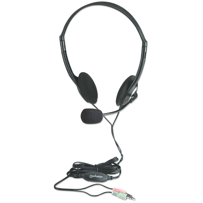 Audifono Diadema,manhattan,164429, C/microfono Estandar Plastico