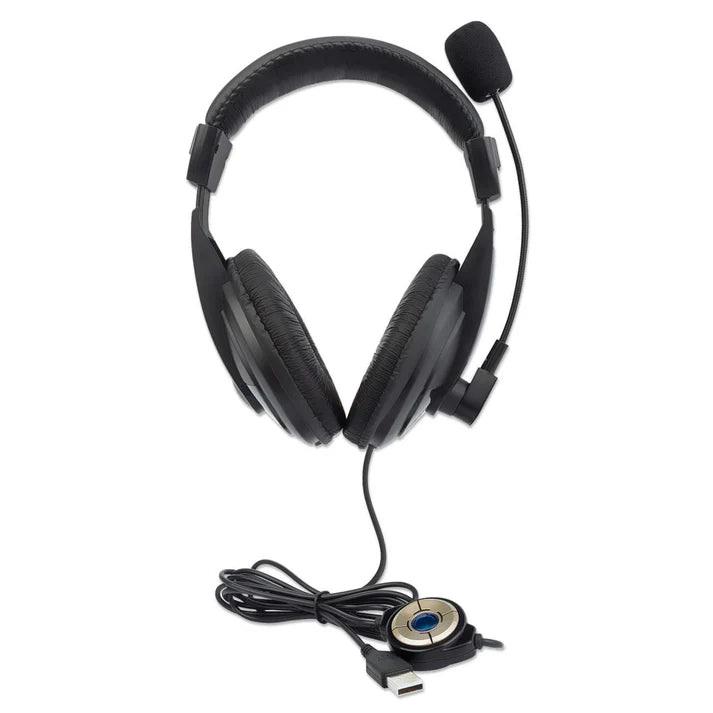 Audifonos Diadema, Manhattan,179843, Usb Mediano, Control Integrado