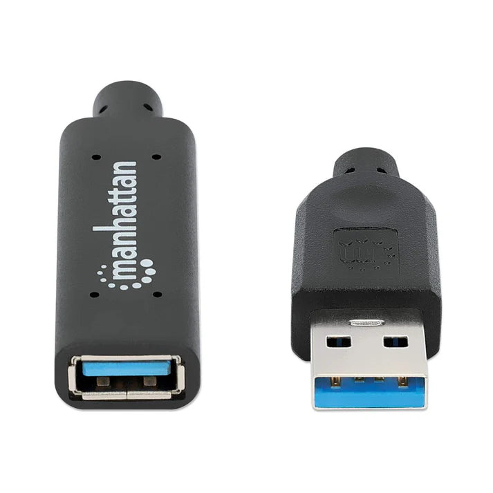 Cable Usb Extensión, Manhattan,153737,v3.0 Ext. Activa  5.0m Negro