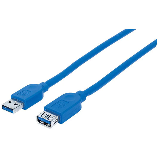 Cable Usb,manhattan,325394, V3.2 Ext. Tipo A  1.0m Azul, 5gbps
