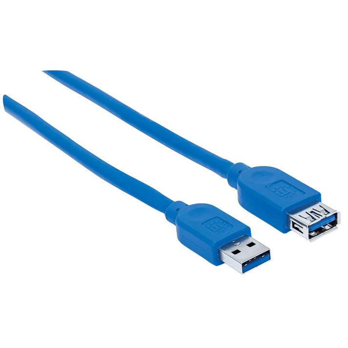 Cable Usb,manhattan,325394, V3.2 Ext. Tipo A  1.0m Azul, 5gbps