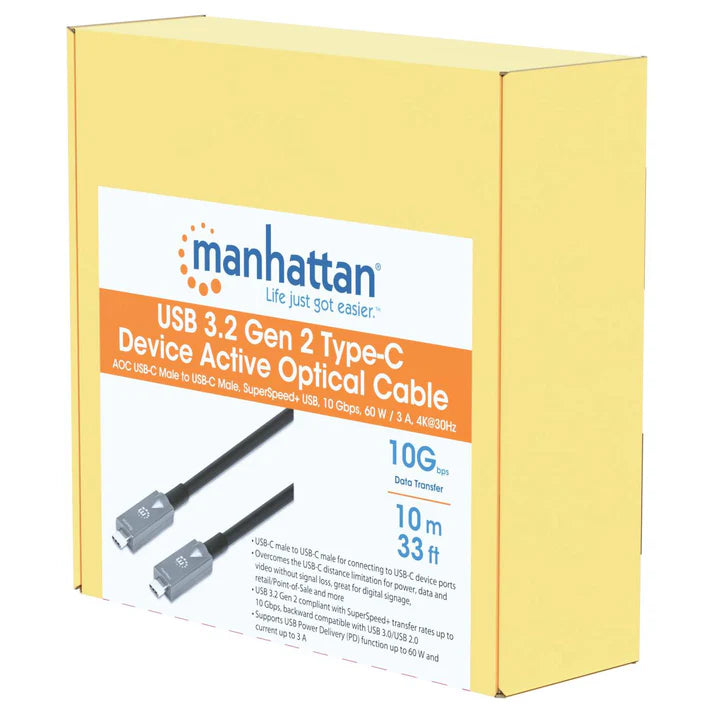 Cable Usb,manhattan,356428,-c V3.2, C-c 10.0m 10gbps, 60w