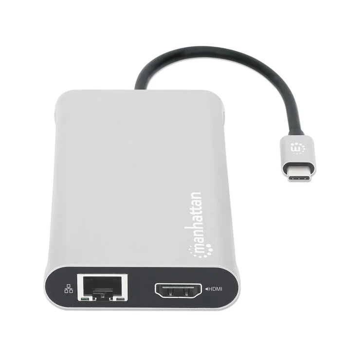 Docking Usb,manhattan,130660,-c 12 Ptos, Hdmix3, Usb-c Pd/usb-c/2xusbv3.2/2xusbv2.0, Red/sd/micro Sd