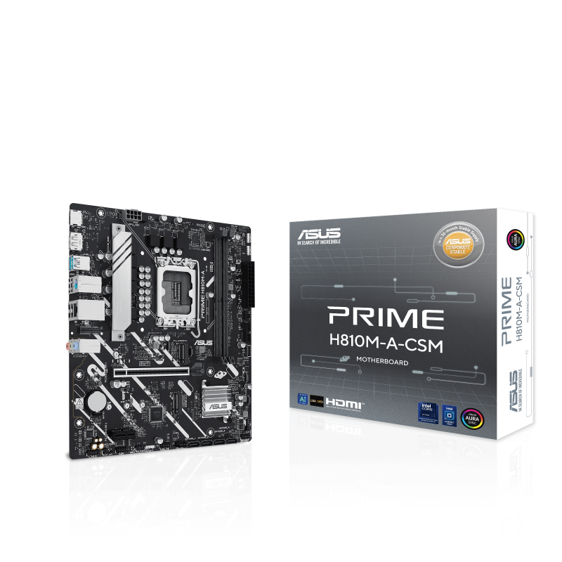 Mb Asus H810 Intel S-1851 Serie 2 /2x Ddr5 6400 /hdmi /dp /2x M.2 /2x Usb 3.2 /micro Atx /gama Basica