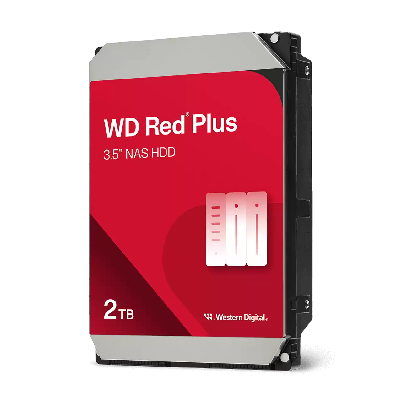 Disco Duro Interno Wd Red Plus 2tb 3.5 Escritorio Sata3 6gb/s 64mb 5400rpm 24x7 Hotplug Nas 1-8 Bahias Wd20efpx
