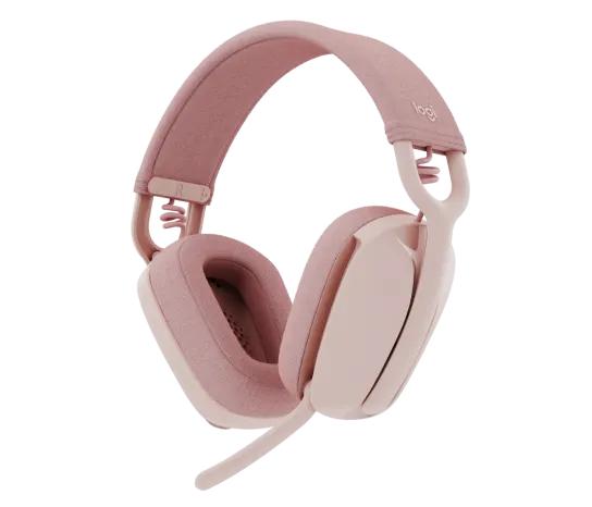 Audifonos Diadema Logitech Zone Vibe 100 Inalambricos Recargables Control De Audio Rosa