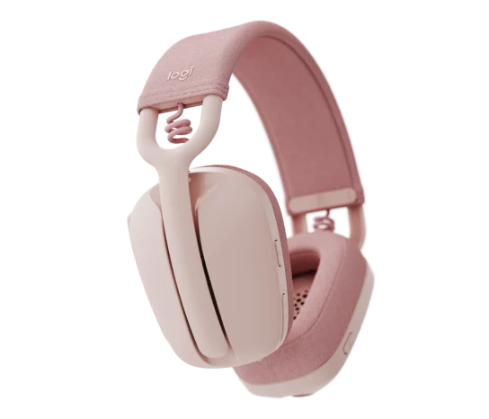 Audifonos Diadema Logitech Zone Vibe 100 Inalambricos Recargables Control De Audio Rosa