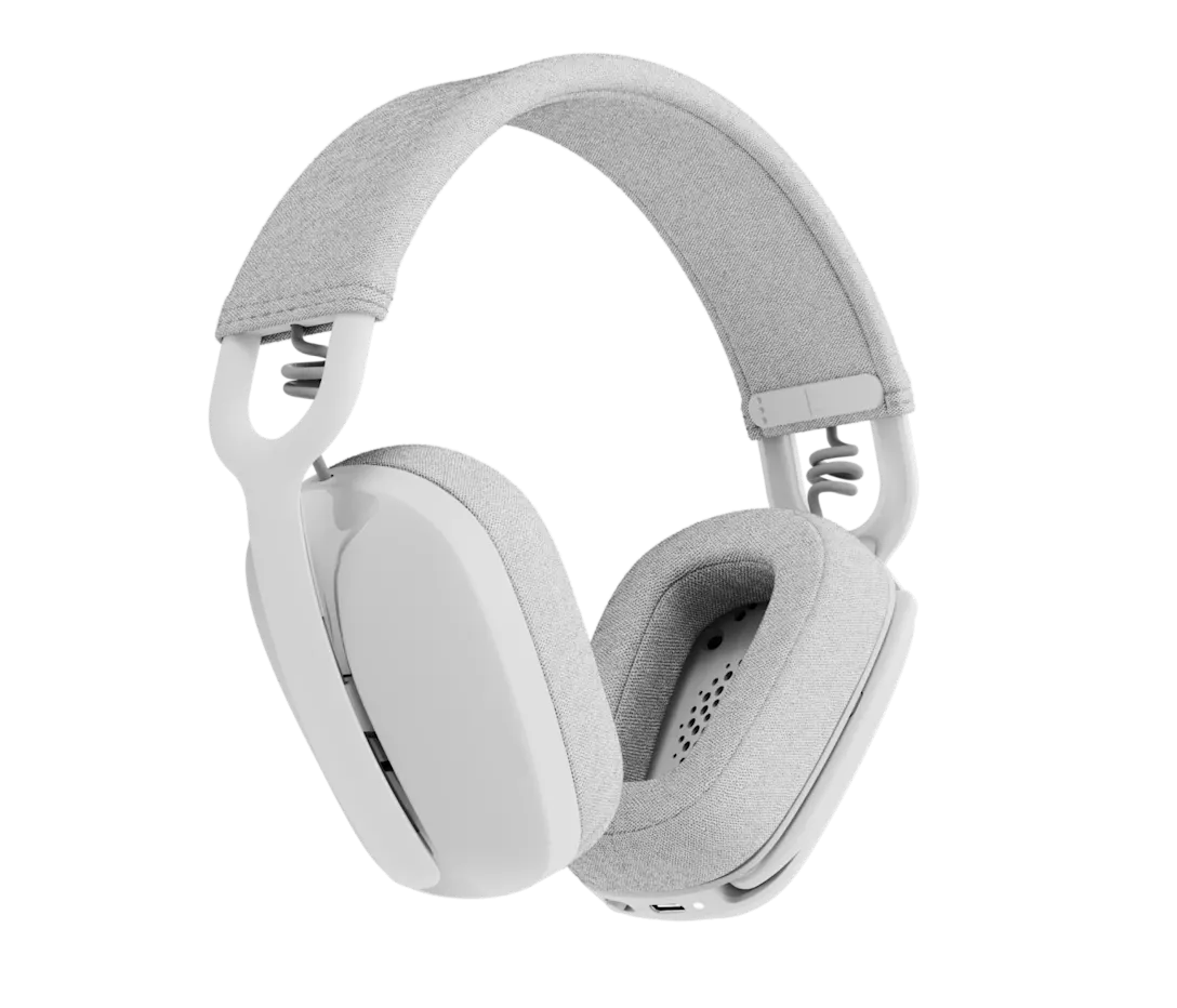 Audifonos Diadema Logitech Zone Vibe 100 Inalambricos Recargables Control De Audio Blanco