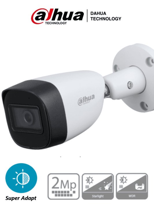 Camara Bullet 1080p/ Super Adapt/ Lente De 2.8mm/ 107 Grados De Apertura/ Starlight/ 30 Mts De Ir/ Wdr Real De 130 Db/ Ip67/ Soporta Cvi/ahd/tvi Y Cbvs