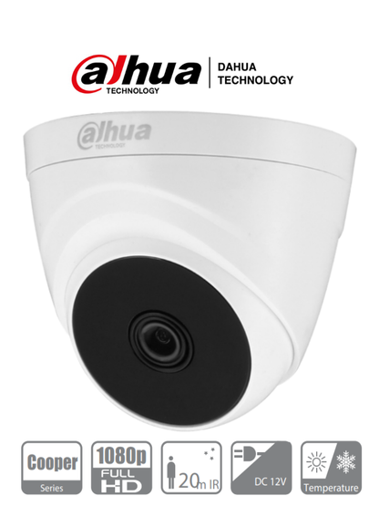 Camara Dahua / Domo 2mp/ Lente 2.8 Mm / 103 Grados De Apertura/ Smart Ir 20 Mts/ Uso Interior/ Cvi/tvi/ahd/cbvs/