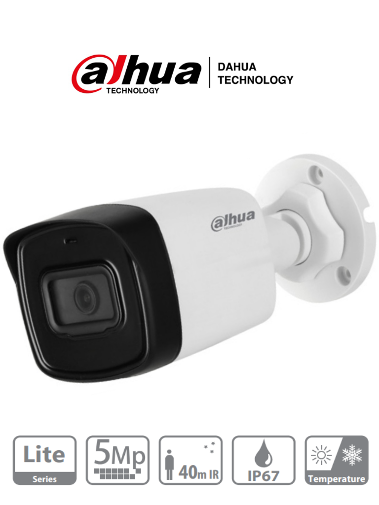 Camara Analoga Hd/ Dahua/ Hac-hfw1500tl-28/ Bullet De 5 Mp/ Lente De 2.8 Mm/ 111 Grados De Apertura/ Ir De 40 Mts/ Ip67/ Starlight/ Dwdr/ Soporta: Cvi/cvbs/ahd/tvi