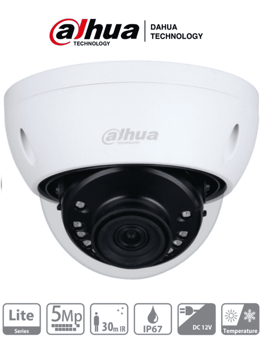Camara Analoga Hd/ Dahua/ Hac-hdbw1500e-28/ Domo De 5 Mp Antivandalica/ Lente De 2.8mm/ 111 Grados De Apertura/ Ir De 30 Mts/ Ip67/ik10/ Soporta: Cvi/cvbs/ahd/tvi