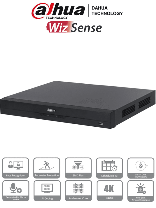 Dvr/ Xvr5232an-4kl-i3/ Dahua/32 Canales 4k/ 8 Mp/ Wizsense/ Con Ia/ 6 Canales De Reconocimiento Facial/ H.265+/codificacion Ia/smd Plus/2 Bahias De Discos/funciones Iot And Pos
