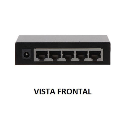 Switch/ Dahua/ Pfs3005-5gt- Gigabit De 5 Puertos No Administrable/ Capa 2/ 10/100/1000 Base-t/ Carcasa Metalica/ Switching 10g/ Tasa De Reenvio De Paquetes 7.44 Mbps/ Memoria Bufer De Paquetes 1mb/ C
