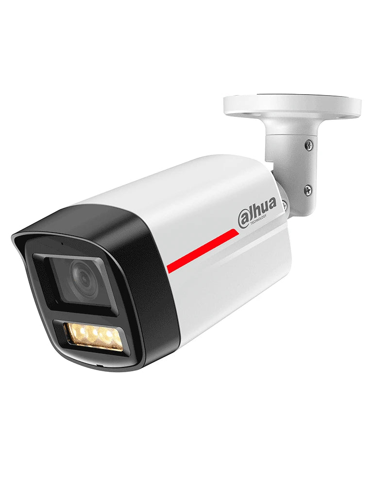 Camara Ip/ Dahua/ Dh-ipc-hfw2249tlp-s-led-0280b-pro/ Bullet De 2mp/ Wizcolor/ Wizsense/smd Plus/ Prot. Perimetral/ Detec. De Movimiento Inteligente/ Lente 2.8mm/luz Calida 50m/ Microfono/msd/poe/ip67