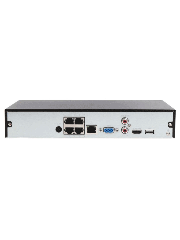 Nvr Dahua De 4 Canales Ip/ Serie Lite/ 4 Puertos Poe / H.265/ 80 Mbps/ Hdmi/ Vga/ 1 Interfaz Sata De Hasta 8tb/ Soporta Camaras Onvif Y Rtsp