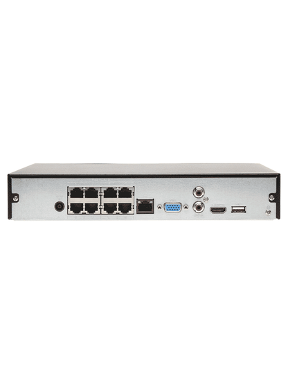 Nvr Dahua 8 Canales Ip / H265 H264 / 8 Puertos Poe / Rendimiento 80 Mbps / Hdmi / Vga / Puerto Sata 8tb