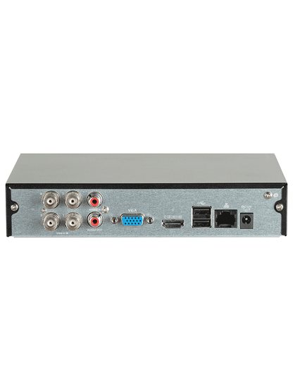 Kit Dvr/dahua/dh-kit/xvr1b04h-i/4-b2a51n-0280b-s2/kit De 4 Canales De 5 Megapixeles/ Dvr Cooper-i Wizsense/ Con Ia/ H.265/ 4 Camaras B2a51 Metalicas/ 4 Canales 1 Ip O Hasta 5 Canales Ip/ 4 Canales