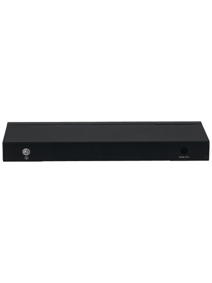 Switch Poe/ Dahua/ Dh-pfs3016-16gt-190/ 16 Pto Poe Gigabit/ 190 Watts Totales/ Los 2 Pto Naranjas Soportan Hi-poe Estandar/ Switching 32 Gbps/ Tasa De Reenvio De Paquetes 23.808 Mbps/ Proteccion Cont