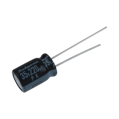 Capacitor Electrolítico Radial En Aluminio De 220 µfd, 35 Vcc, 105 °c, 10 X 12.5 Mm.