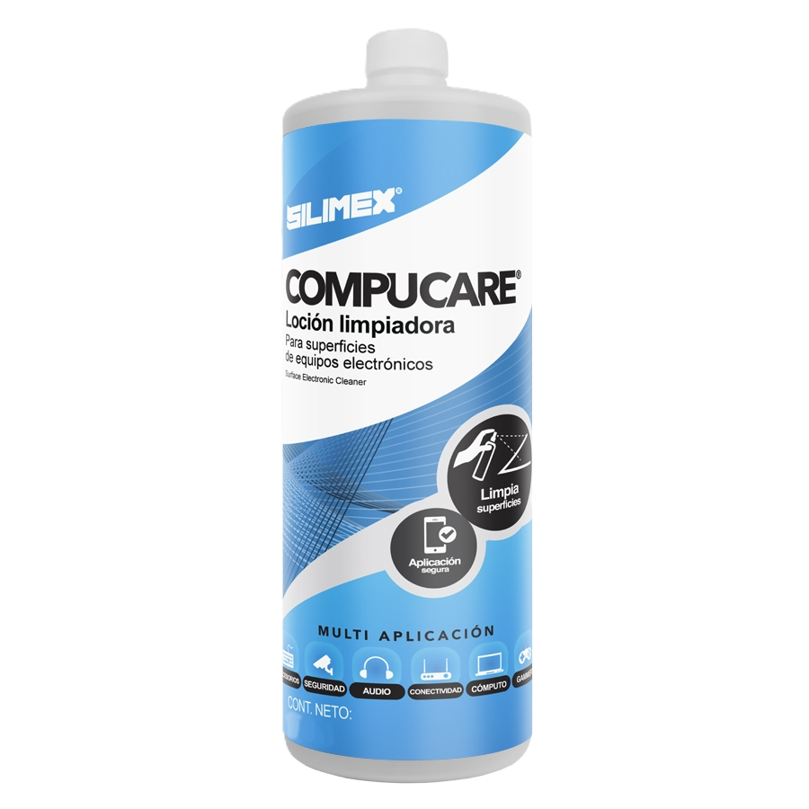 Atomizador Compucare Locion Limpiadora Y Protectora De Carcasas Plasticas Y Metalicas Para Uso Exclusivamente Externo Silimex 1 Lt