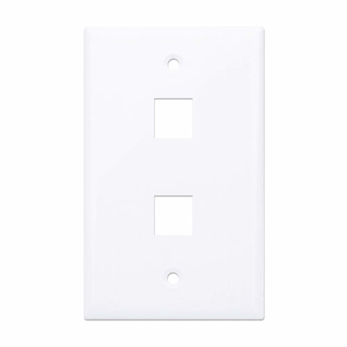Tapa Faceplate,intellinet,163293, 2 Perforacion Blanco