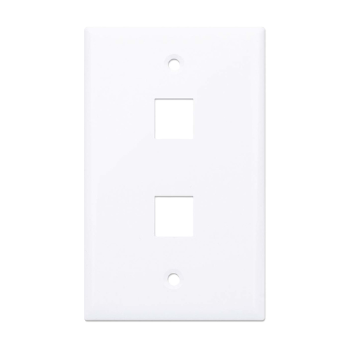 Tapa Faceplate,intellinet,163293, 2 Perforacion Blanco