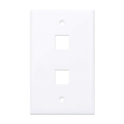 Tapa Faceplate,intellinet,163293, 2 Perforacion Blanco