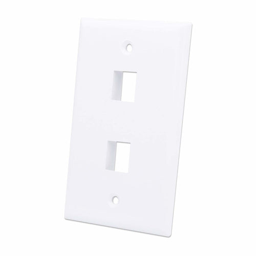 Tapa Faceplate,intellinet,163293, 2 Perforacion Blanco
