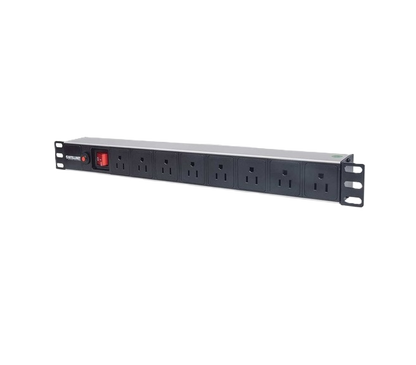 Barra Pdu,intellinet,713993,  8 Cont. Gab/rack 19, 1u, Contra Sobrecarga, On/off