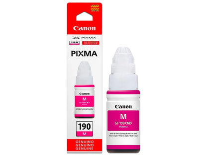 Botella De Tinta Canon Gi-190 Magenta,rendimiento 7,000 Paginas,compatible G1100,g2100,g3100,g4100