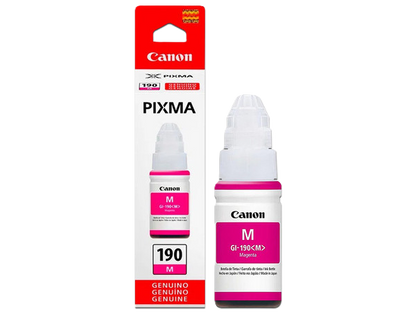 Botella De Tinta Canon Gi-190 Magenta,rendimiento 7,000 Paginas,compatible G1100,g2100,g3100,g4100