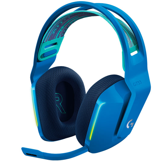 Audifonos Gaming Logitech G733 Lightspeed Rgb Inalambrico Recargable Hasta 29hrs De Uso Azul