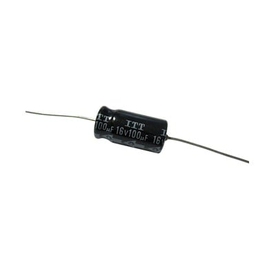 Capacitor Electrolitico De 100 Mf A 16 Vcc.