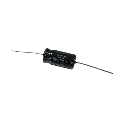 Capacitor Electrolitico De 100 Mf A 16 Vcc.