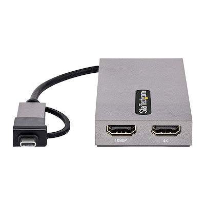 Adaptador De Usb 3.0 A Hdmi Doble, Usb A/c A 2 Pantallas Hdmi , Dongle Usb-a A C, Cable De 11cm, Win/mac - Startech.com Mod. 107b-usb-hdmi