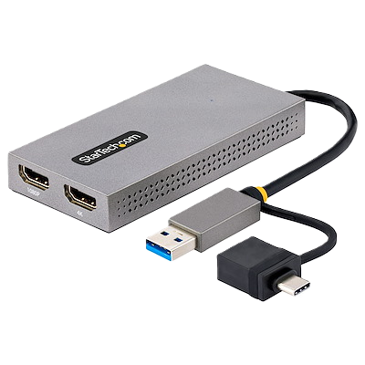 Adaptador De Usb 3.0 A Hdmi Doble, Usb A/c A 2 Pantallas Hdmi , Dongle Usb-a A C, Cable De 11cm, Win/mac - Startech.com Mod. 107b-usb-hdmi