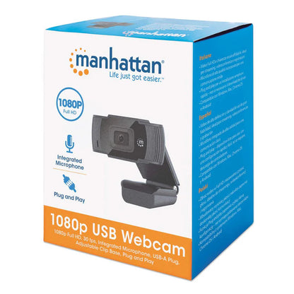 Camara Web,manhattan,462006, Usb V2 1080p Mic Interno