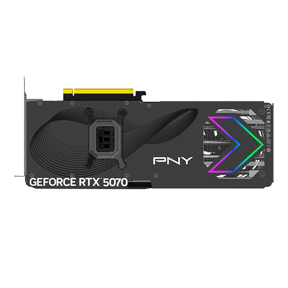 Tarjeta De Video Pny Geforce Rtx 5070 Triple Fan Argb Oc / 12gb Gddr7 Pcie 5.0 X16 / Gama Alta / Gamer