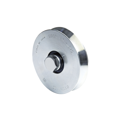 300V / Rueda de 14cm SIN Soporte Para Puertas Corredizas de hasta 270 Kg / Canal Tipo "V"