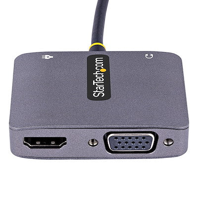 Adaptador De Video Usb C, Adaptador Multipuertos Usb C A Hdmi Vga Con Salida De Audio De 3.5mm, Hdr 4k A 60hz, Pd 3.0 De 100w, Compatible Con Thunderbolt 3/4 - Startech.com Mod. 122-usbc-hdmi-4k-vga