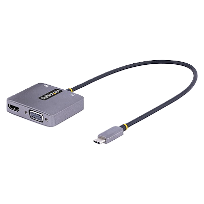 Adaptador De Video Usb C, Adaptador Multipuertos Usb C A Hdmi Vga Con Salida De Audio De 3.5mm, Hdr 4k A 60hz, Pd 3.0 De 100w, Compatible Con Thunderbolt 3/4 - Startech.com Mod. 122-usbc-hdmi-4k-vga
