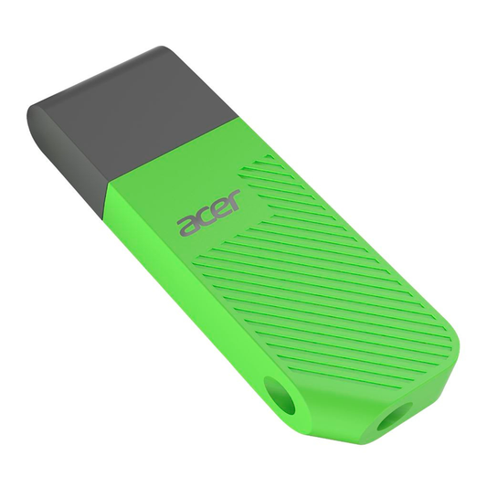 Memoria Usb Acer Up200 64gb 2.0 Lect. 30mb/s Escrit. 15mb/s Color Verde Bl.9bwwa.544