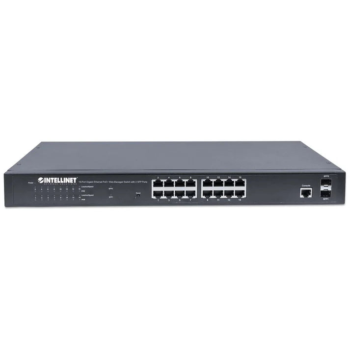 Poe Switch,intellinet,561341, Gb 16 Ptos 19, 30w/pto, 220w, Admin + 2 Sfp