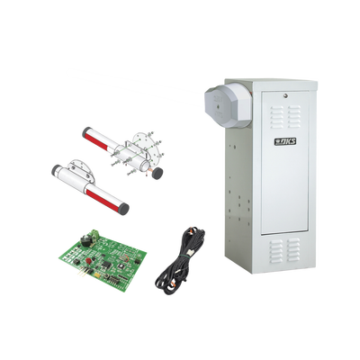 Kit De Barrera Vehicular 1601 De Uso Continuo Con Mástil De Aluminio 4 Metros / Incluye Sensor De Masa Y Loop.