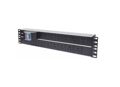 Barra Pdu,intellinet,714075, 15 Cont. Gab/rack 19, 2u, Contra Corto Circuito