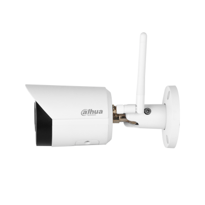 Camara Dahua Ip Bullet Wifi De 4 Megapixeles/ Lente De 2.8mm/ 90 Grados De Apertura/ H.265/ Ir De 30 Metros/ Microfono Integrado/ Ranura Para Microsd/ Metalica/ Ip67/ Dwdr/ Videoanaliticos Con Smd/
